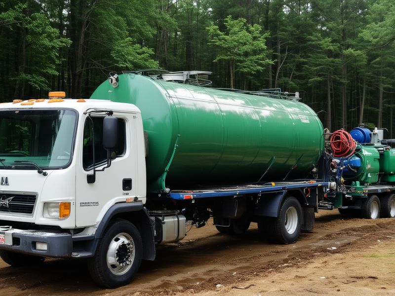 Professional septic service office and equipment