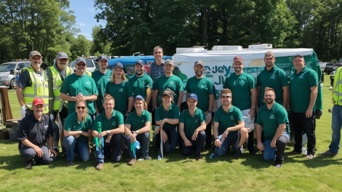 Joe's Septic team participating in local community environmental event