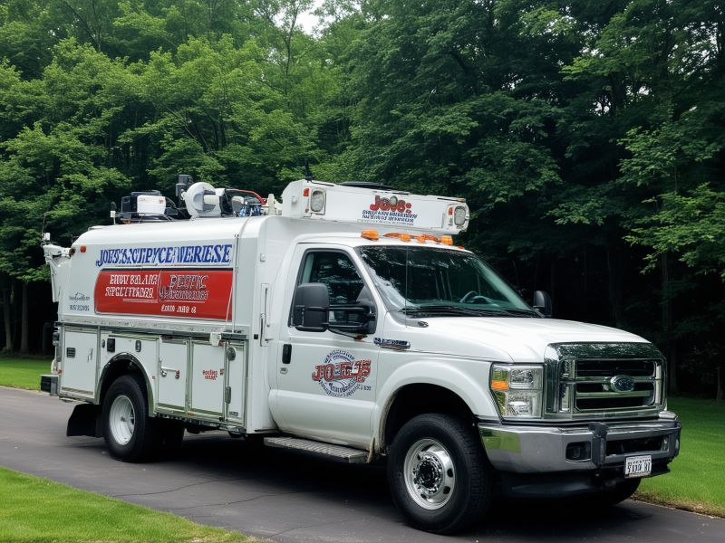 Joe's Septic service truck ready for emergency response